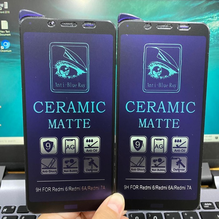 XIAOMI REDMI 5 6 6A 7A Ceramic Matte Blue Ray Screen Guard Anti Radiasi Full Cover