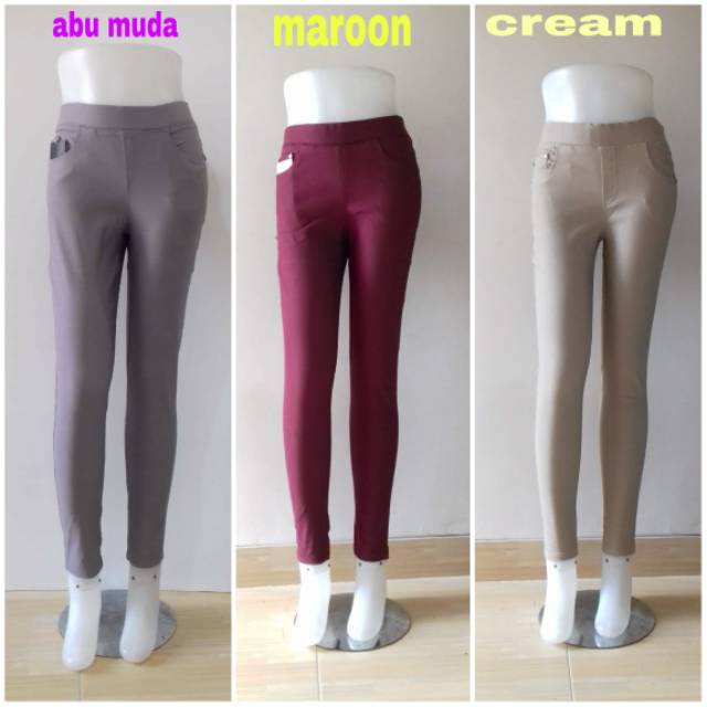  Celana  wanita SAYA  katun stretch model legging  Shopee 