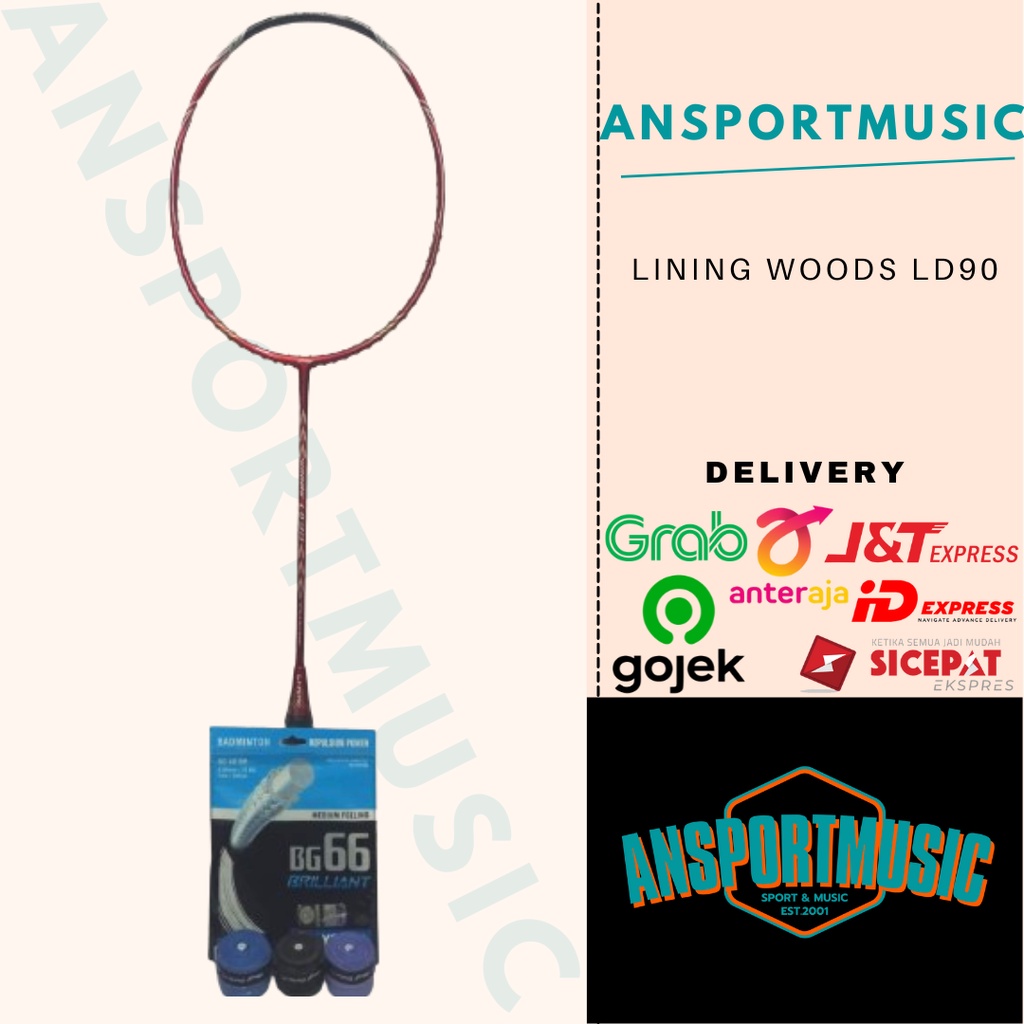 Raket Badminton Lining Li-Ning Woods LD90 Original 100%