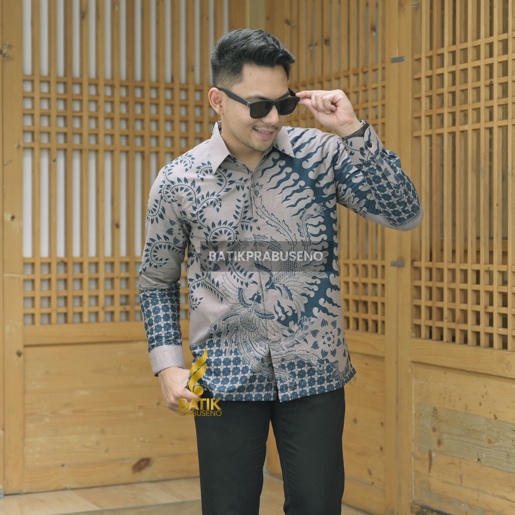 KEMEJA PRIA KEMEJA BATIK SIZE REGULER - DEWANDARU LENGAN PANJANG BATIK PRABUSENO