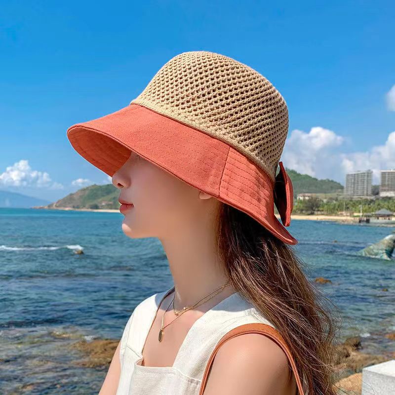 Topi Pantai Model Tepi Lebar 5 Warna Gaya Korea Untuk Wanita