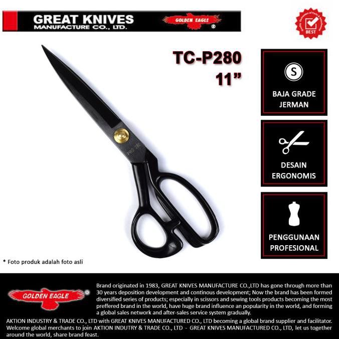 

✨BISA COD✨ Gunting Potong Bahan Kain Golden Eagle 11inch TC-P280 - Tailor Scissor