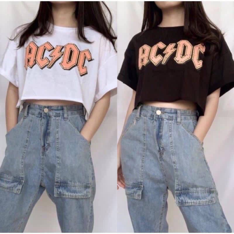 CASHA - ZEC Oversize Crop NOBIA / Oversize Crop ACDC / Oversize Crop Terbaru / Crop Top Wanita