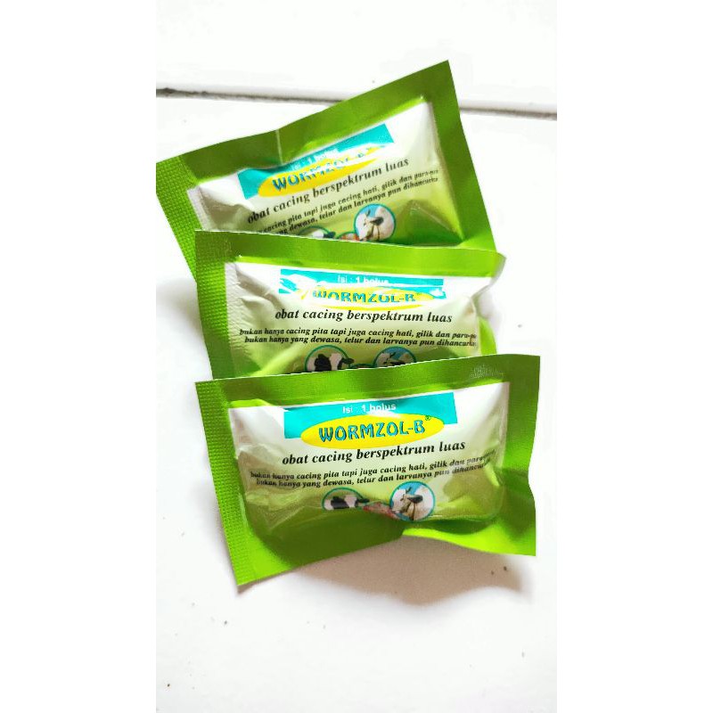 wormzol-B obat cacing bolus sapi kambing 1 sachet