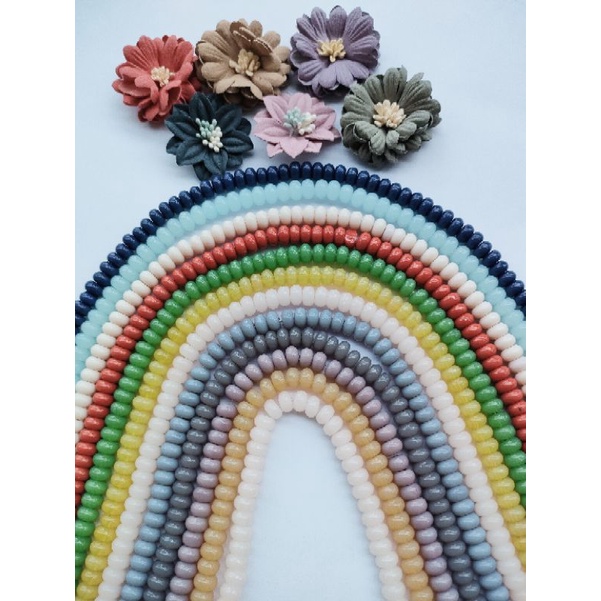 manik"" batu gepeng ukuran 5*8 1string