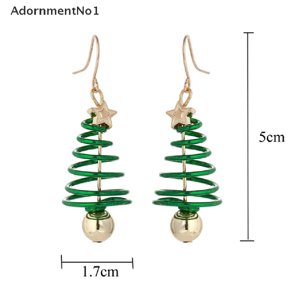 (AdornmentNo1) Anting Tusuk Gantung Desain Pohon Natal + Bintang Untuk Wanita