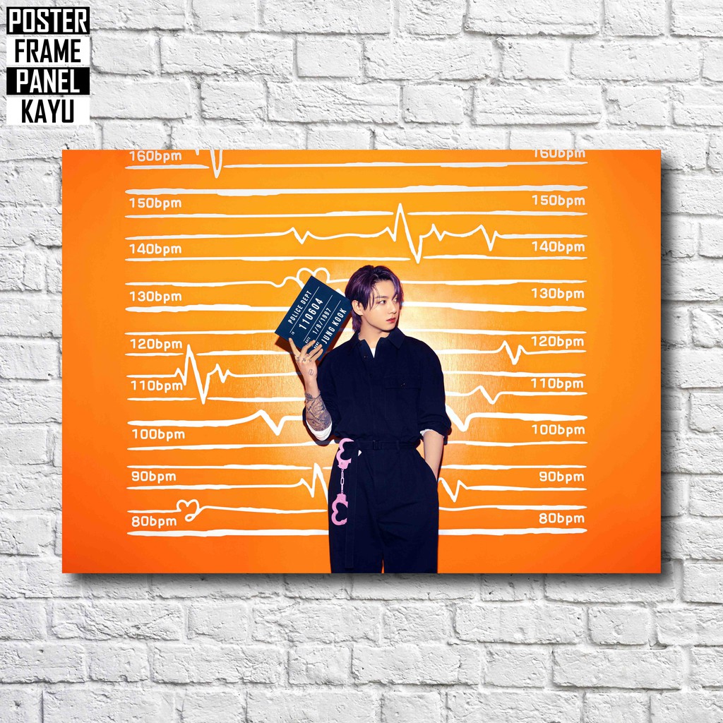Poster BTS Jungkook BUTTER Concept Photo Ver 2 Frame Kayu solid A4 JNK222