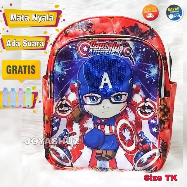 Tas Sekolah Anak Laki Spiderman LED 3D - Tas LOL LED - Tas Transformer LED 3D - Tas Robot Tobot 3D