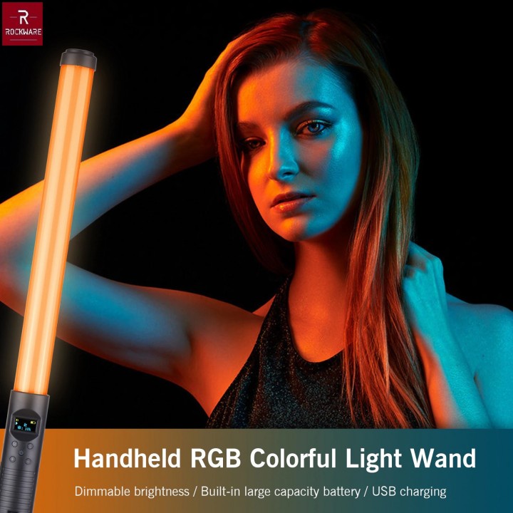 80 ROCKWARE RGB Colorful Handheld Lighting Stick - Alat Cahaya Fotografi