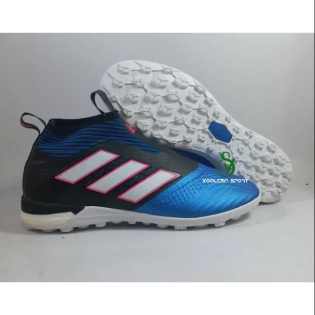 Sepatu Futsal Adidas Ace 17+ Tango Purecontrol Coral Blue/Black TF