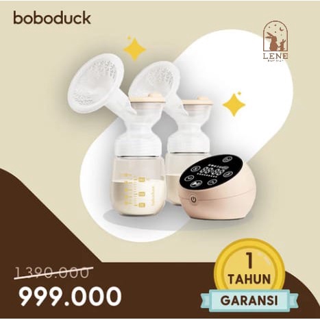 Boboduck Pressure Pulse Electric Breast Pump Dual Pump Pompa ASI F5079