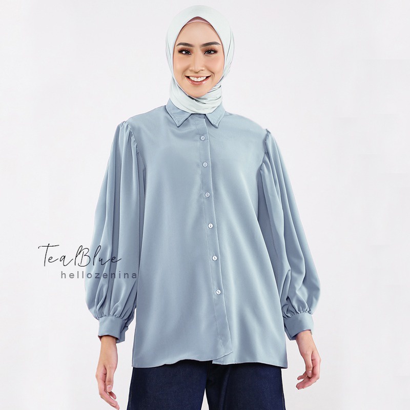 Atasan Kemeja Wanita Zinnia Hello Zenina