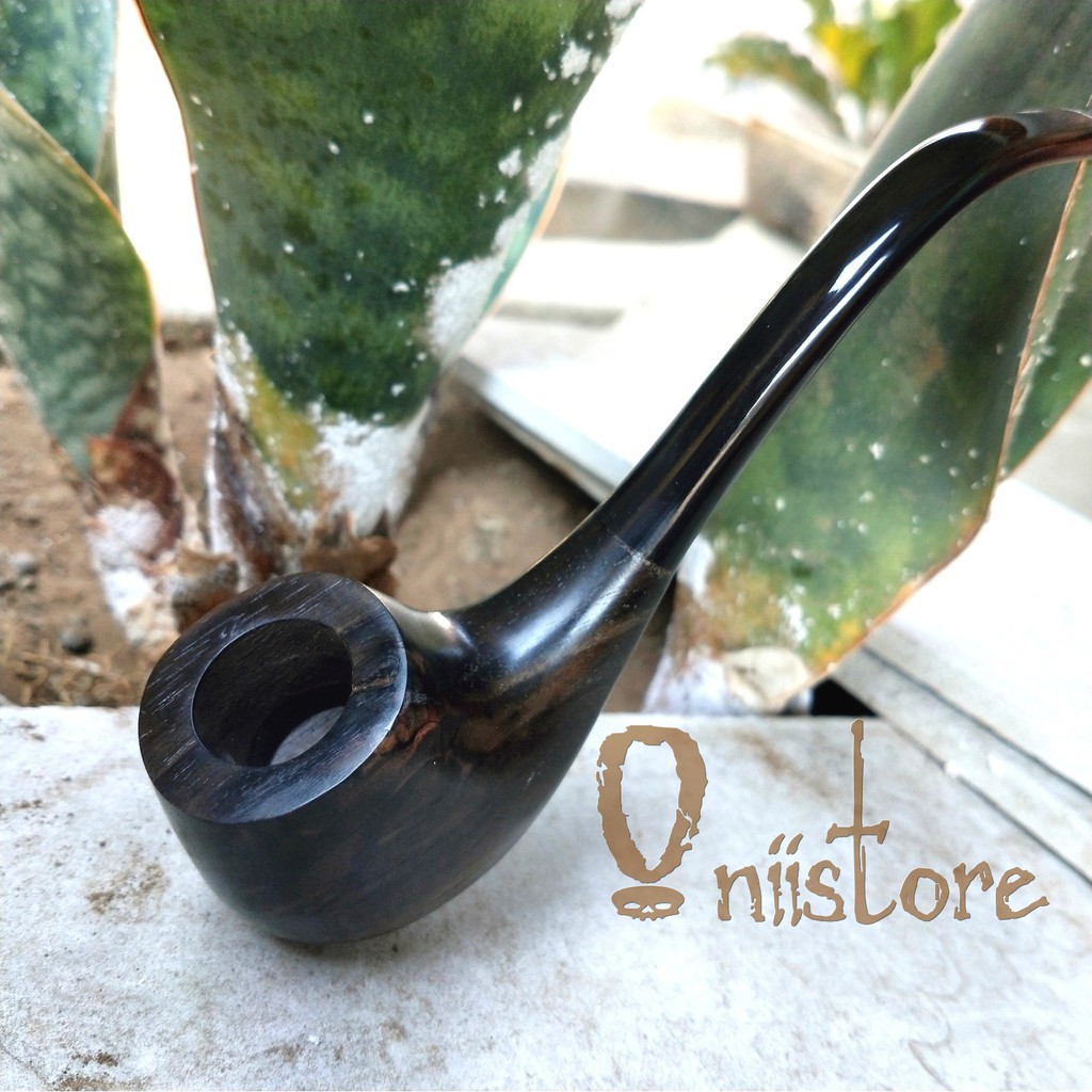 Pipa Cangklong Stem Tanduk Dan Kayu Sonokeling .Cangklong Tembakau Handmade