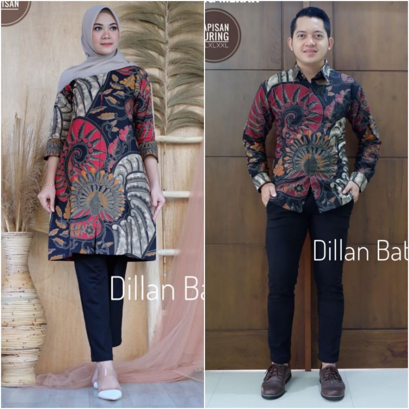 Couple Batik Terbaru Kemeja Batik Couple/Batik Sarimbit Ori Solo Couple Batik Tunik Premium