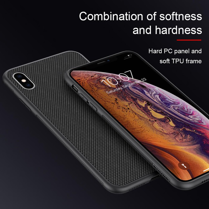 Hard Case iPhone XS Max Nillkin Textured Nylon Fiber Casing Original