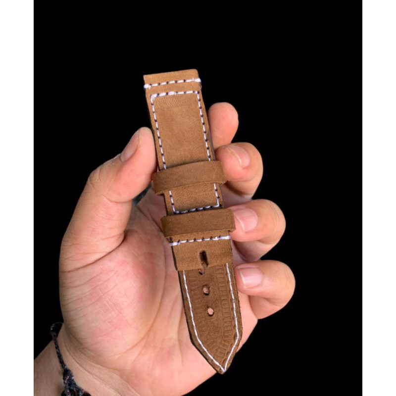 Strap tali jam tangan Kulit sapi Asli suede classic