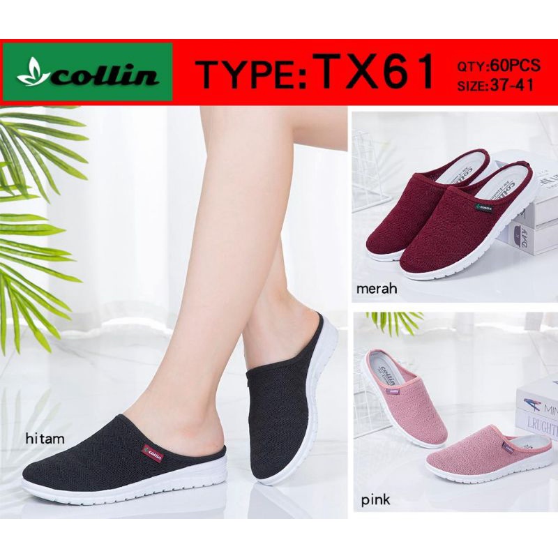 SANDAL WANITA COLLIN SELOP RAJUT IMPORT
