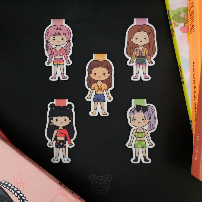 

Blackpink Selena Gomez Ice Cream Magnetic Bookmark | Pembatas Buku Magnet Kpop Selpink Fanart