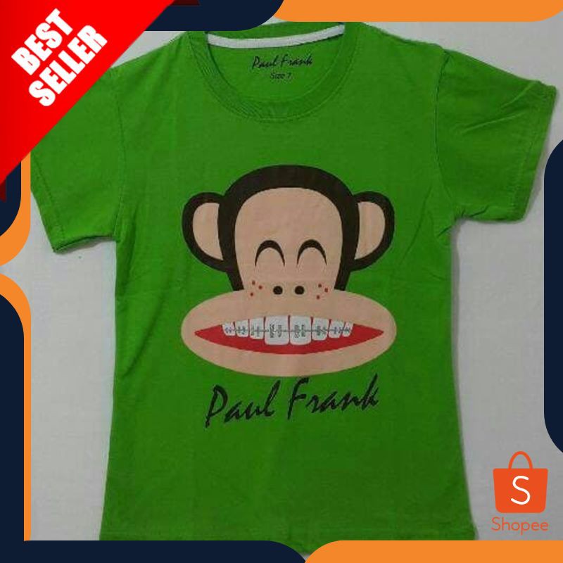 TERMURAH KAOS ANAK  PAUL FRANK HIJAU ORIGINAL
