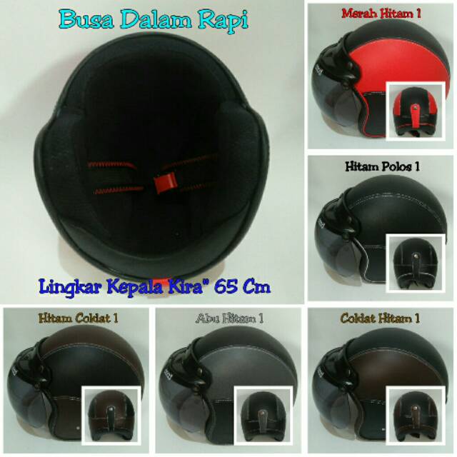 [FREE MASKER] Helm Bogo Full Leher Dengan Kaca Original Bogo