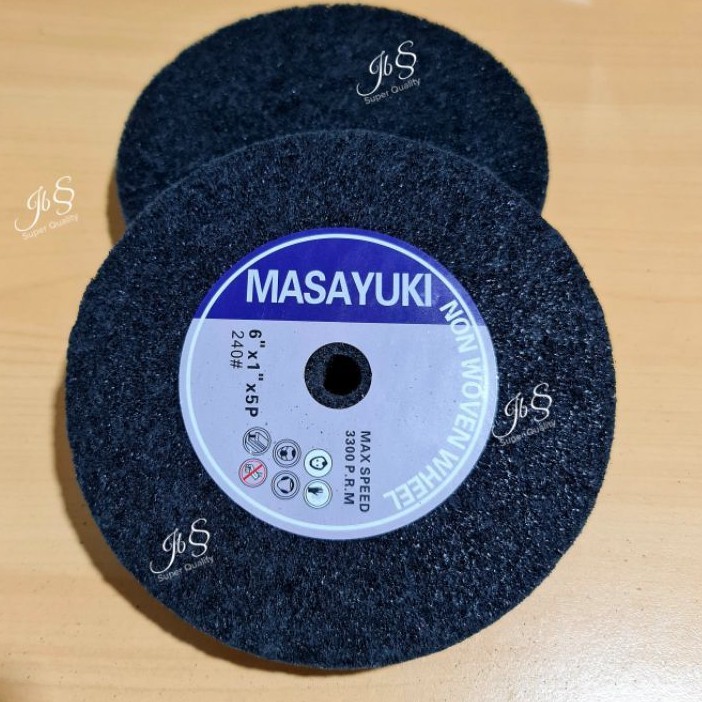 Non Woven Wheel/spon dove poles 6&quot; grit #240 MASAYUKI