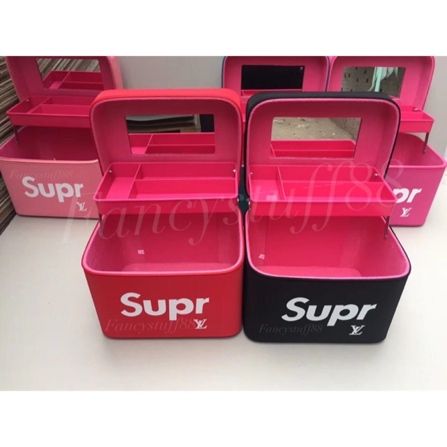 Box kosmetik beauty Case Lv supreme / tempat make up / box make up accessories / mua