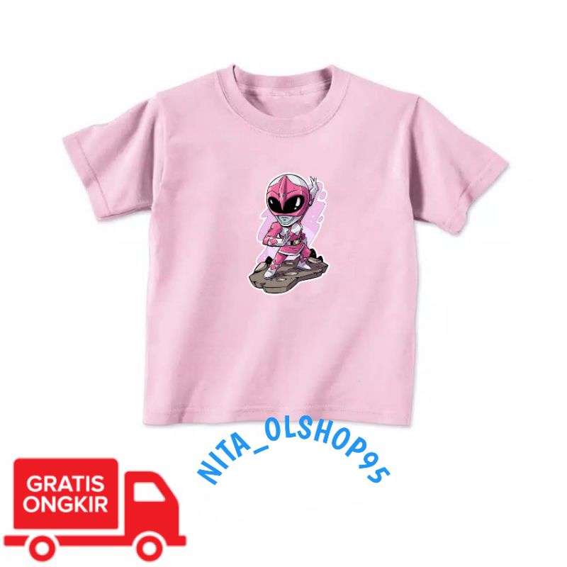 baju anak karakter , baju anak power rangers, terbaru