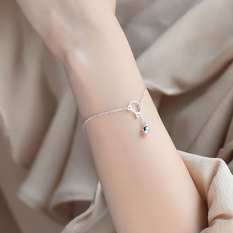 Gelang Kaki Bahan Alloy Warna Silver Dengan Lonceng Untuk Wanita