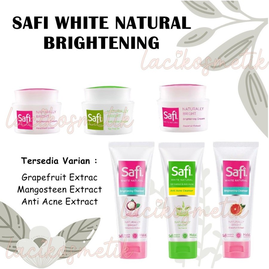 ✨LACIKOSME✨ SAFI WHITE NATURAL ANTI ACNE BRIGHTENING - WHITE NATURAL SERIES