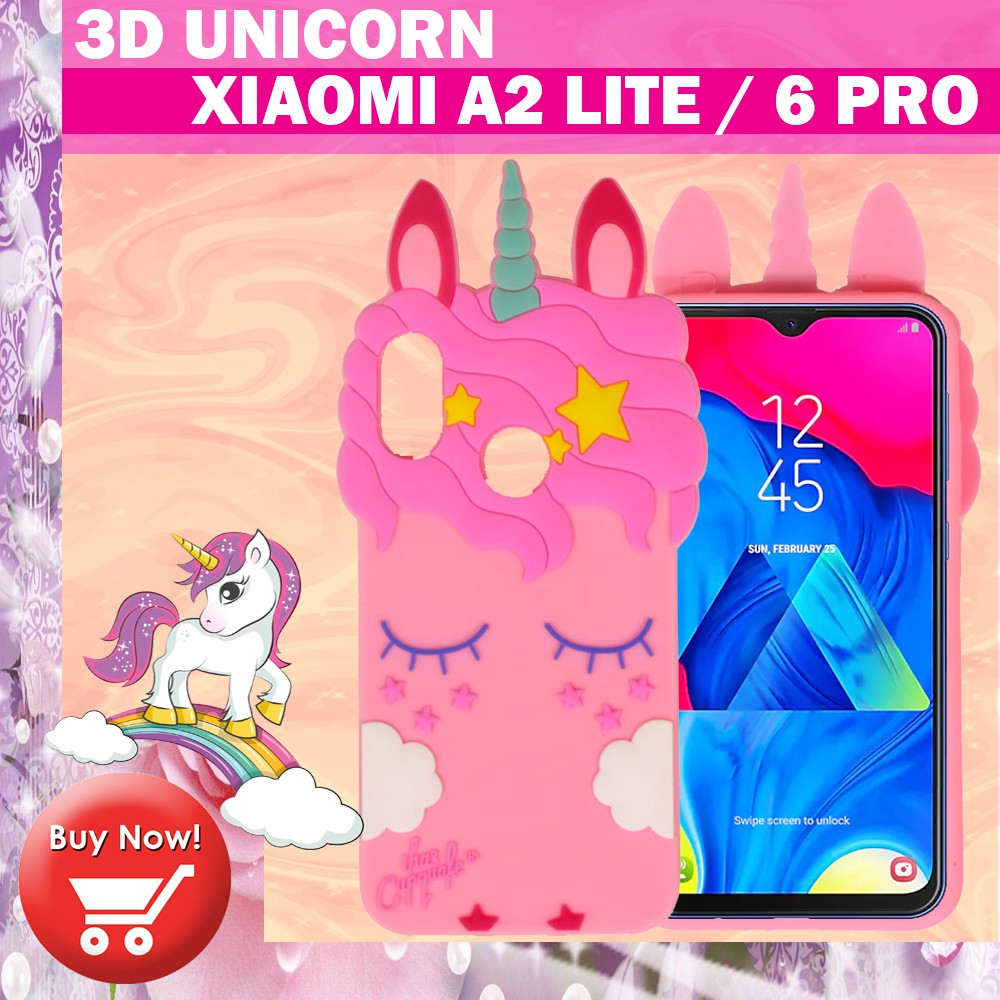 3D Cartoon Unicorn Case Xiaomi MI A2 Lite / 6 Pro Softcase 4D Xiaomi MI A2 Lite / 6 Pro Silikon Case