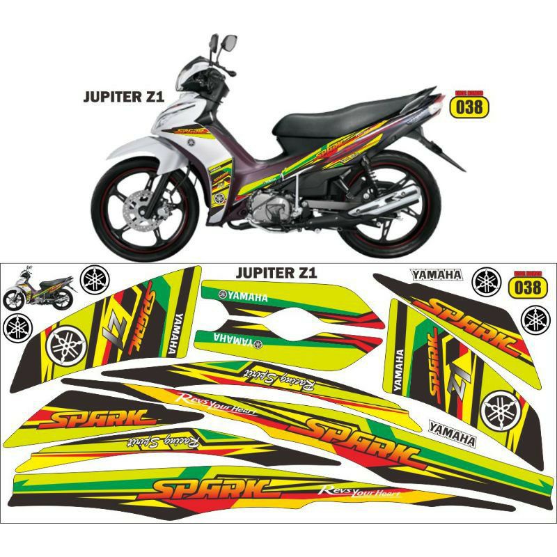(Bisa COD) striping yamah Jupiter Z1Jupiter Z robot shark RC grafis stiker jupiterz1 2010-2022