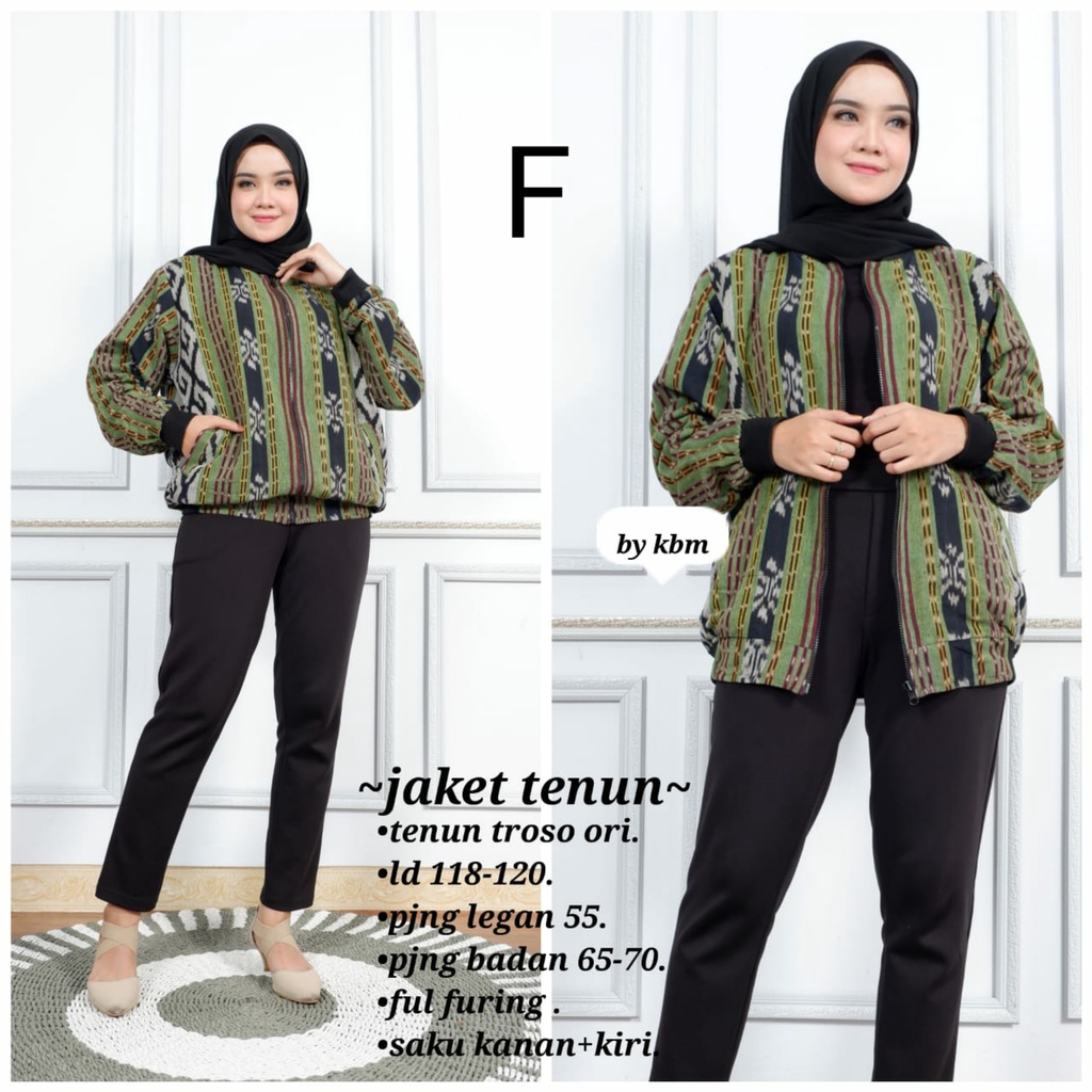 Jaket tenun troso lapis furing unisex