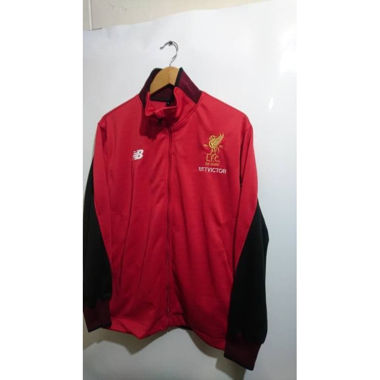 Promo JAKET OFFICIAL LIVERPOOL FC NEW BALANCE GRADE ORI WARNA MERAH 17 18 Diskon