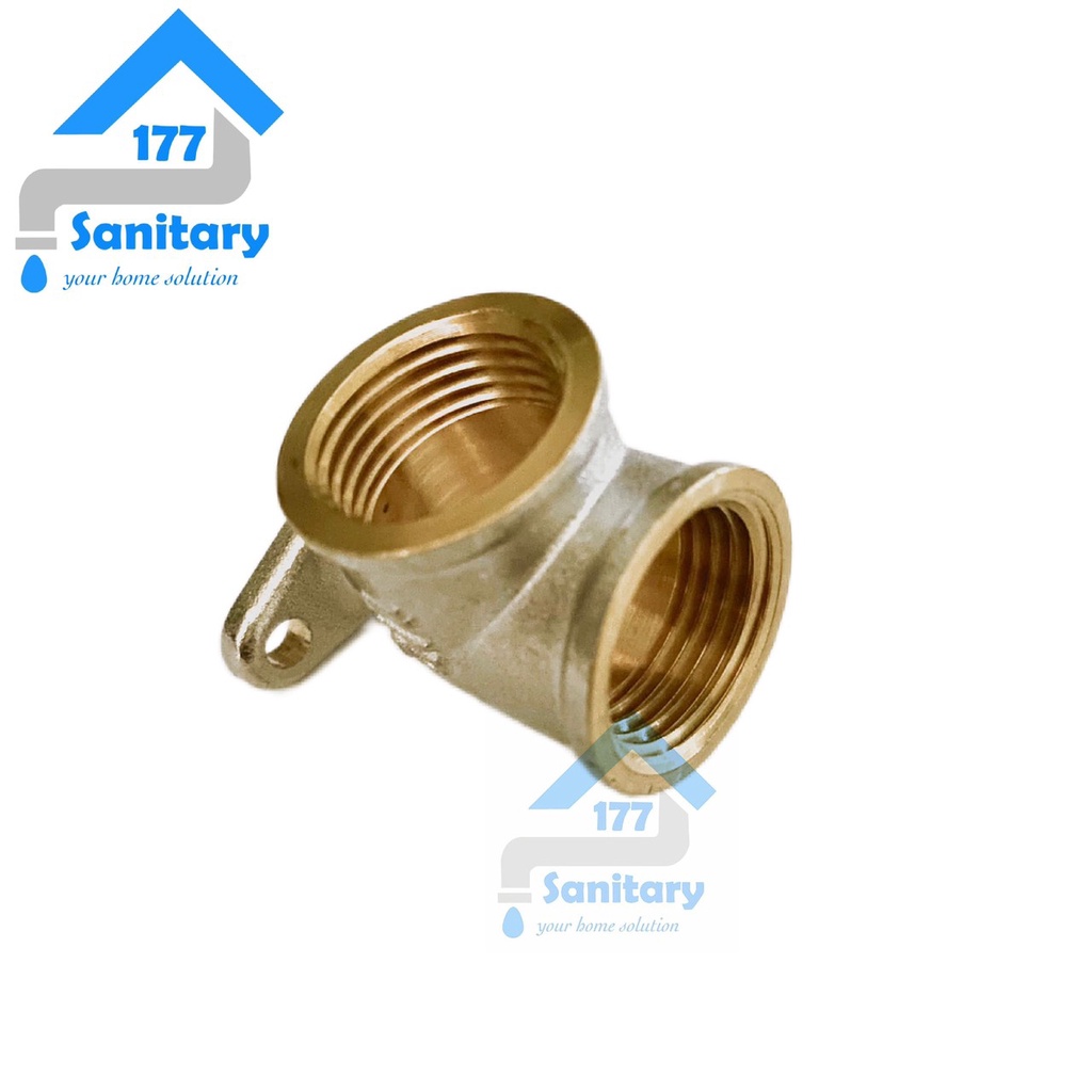 Sambungan kni keni Nepel drat dalam Kuningan F327--knee instalasi luar tanpa bobok tembok sambungan pipa air panas mixer brass fitting