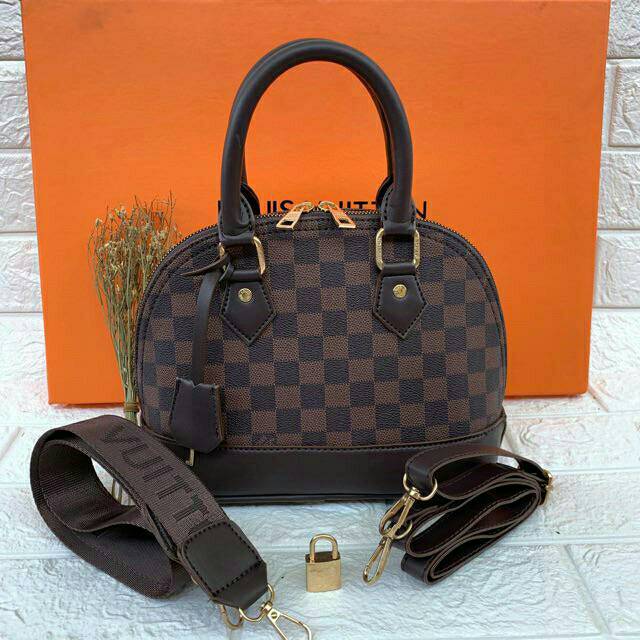 Preloved tas LV alma damier mini