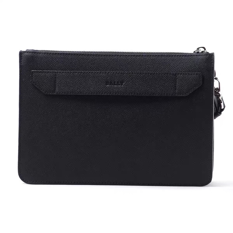 Bally Pouch Tenery Leather Necesssaire in Black