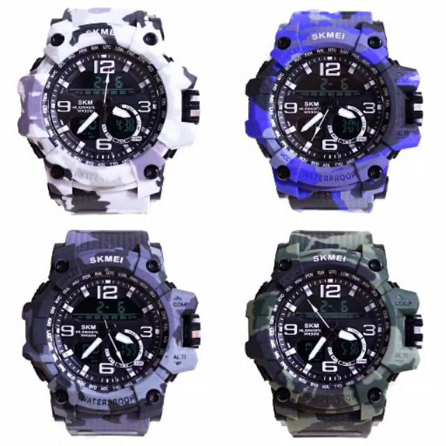JAM TANGAN SKMEI MOTIF LORENG ARMY Waterproof
