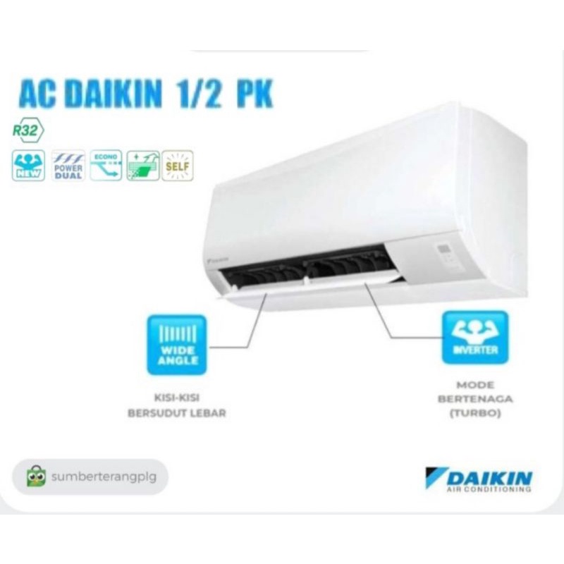 AC DAIKIN 1/2 PK FTP-15AV14 BREEZE NEW SERI MALAYSIA R32 + Instalasi Pemasangan