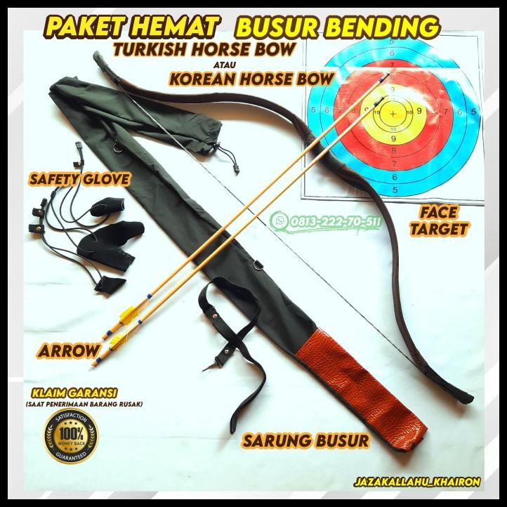 Paket Hemat Busur Panah Bending Dewasa Fiber Horse Bow Ktb/Turkish