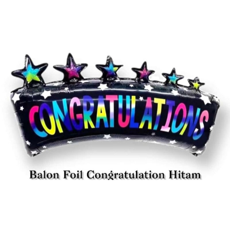 balon foil ucapan ulang tahun dan congratulations ukuran tanggung