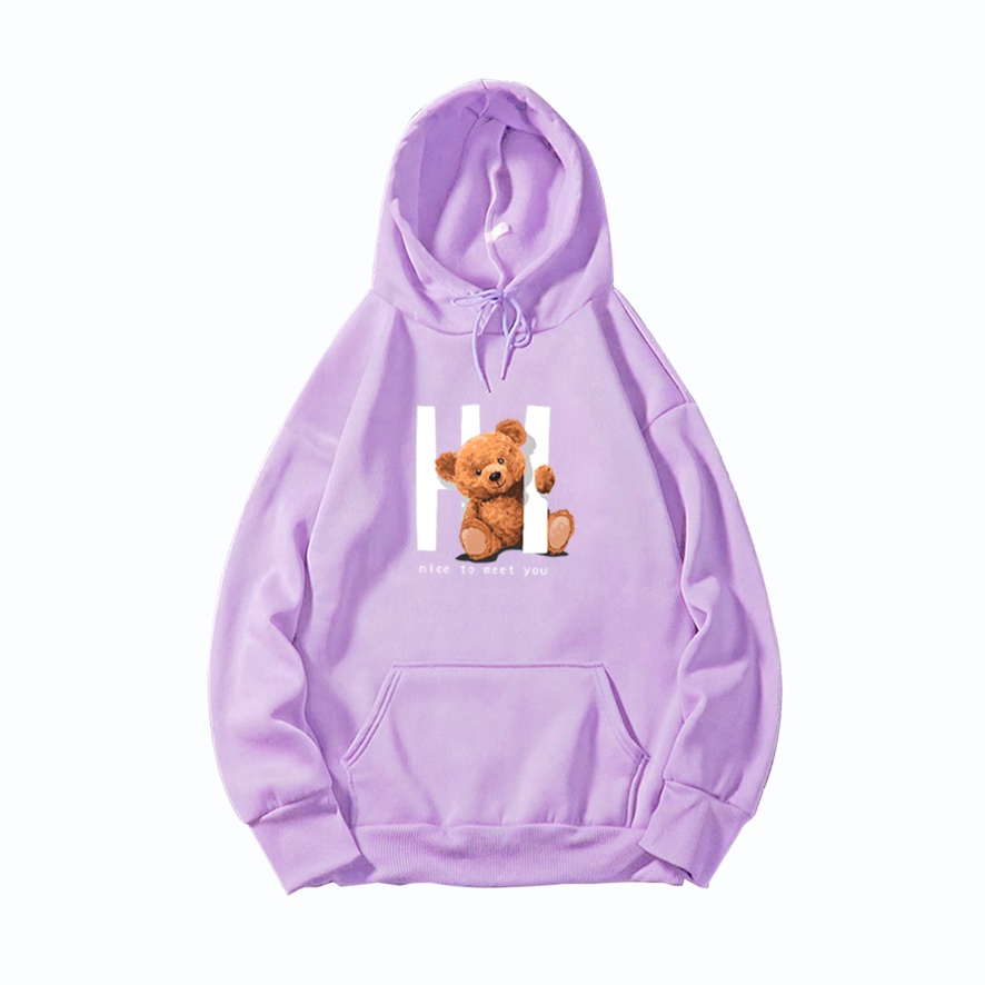 Sweater hoodie wanita HI BEAR sweter cewek murah