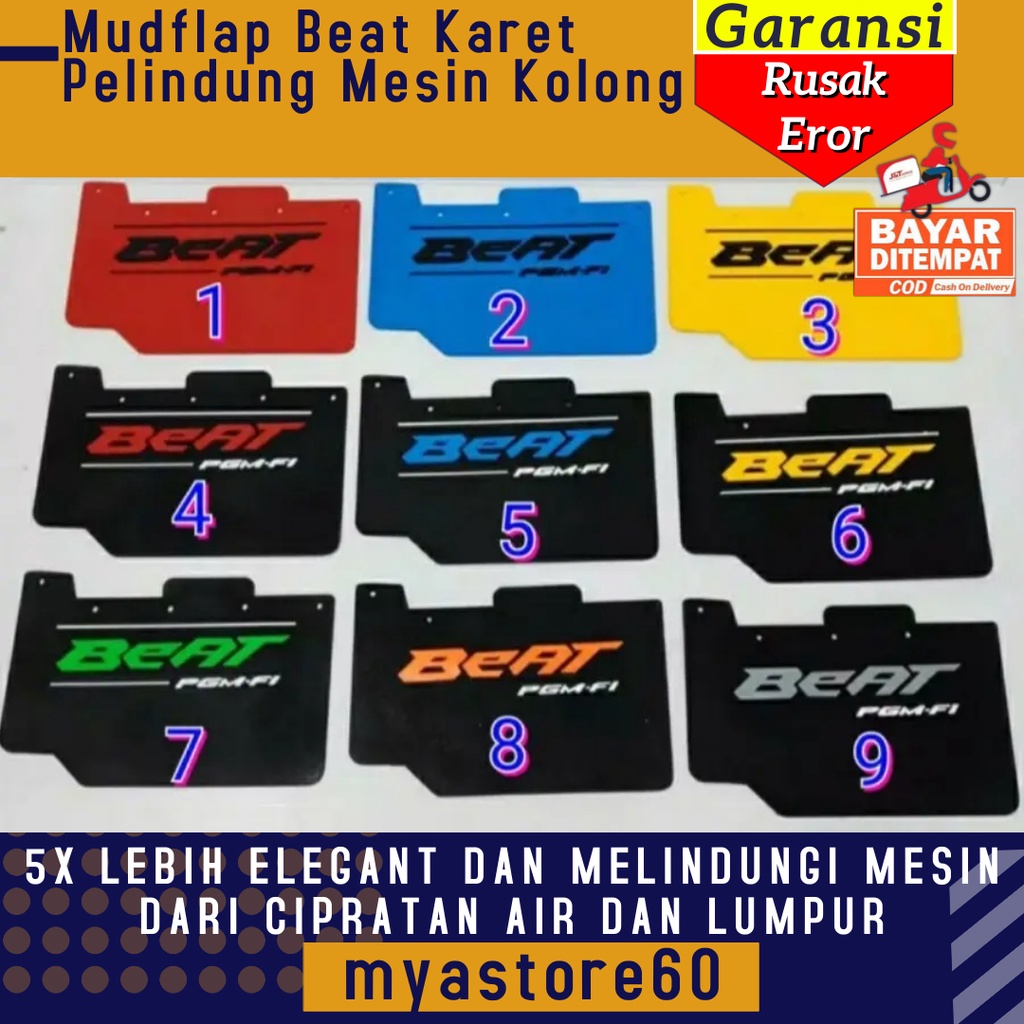 Mudflap Mud Flap Beat Karet Pelindung Mesin Kolong Karpet Karet Lumpur Variasi Aksesoris Beat