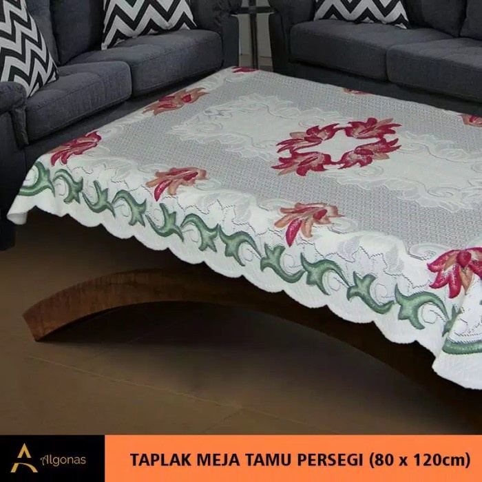 Taplak Meja - Taplak Meja Tamu Kain Firfagani Uk 80X120 Cm
