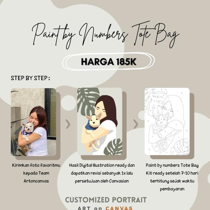 

TERMURAH CUSTOMIZE POTRAIT INTO DIGITAL ILLUSTRATION PAINT BY NUMBERS TOTE BAG/CAT AKRILIK SET/CAT AKRILIK SET 24 WARNA/CAT AKRILIK PASTEL/CAT AIR/CAT AIR LUKIS SET/CAT AIR GIOTTO/KUAS LUKIS 1 SET/KUAS LUKIS KECIL/KUAS LUKIS LENGKAP/KANVAS LUKIS/KANVAS