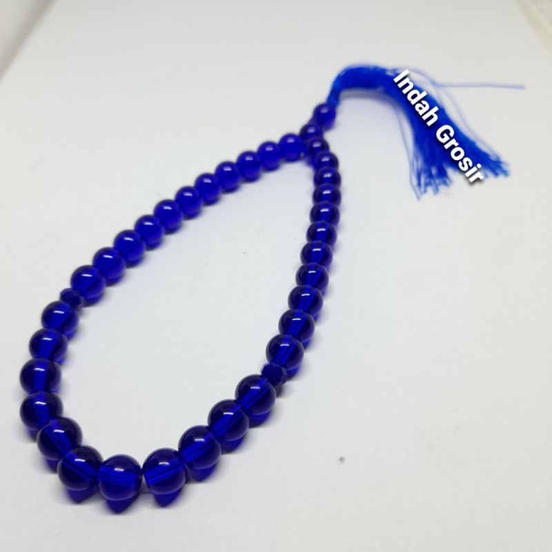 TASBIH BATU BLUE SAPIRE BENING 8MM 33 BUTIR