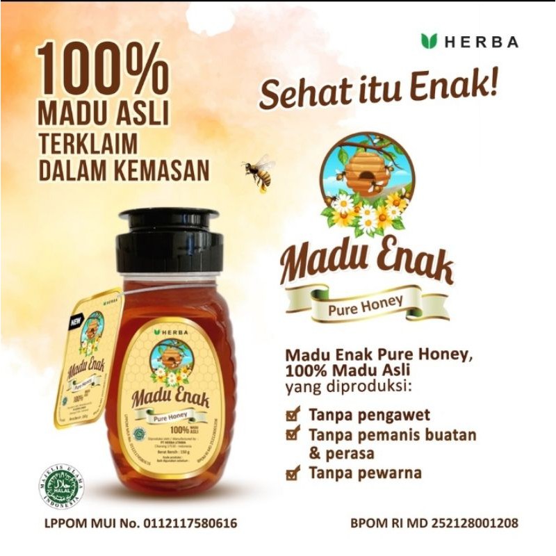 Jual Madu Enak Pure Honey 150g Shopee Indonesia