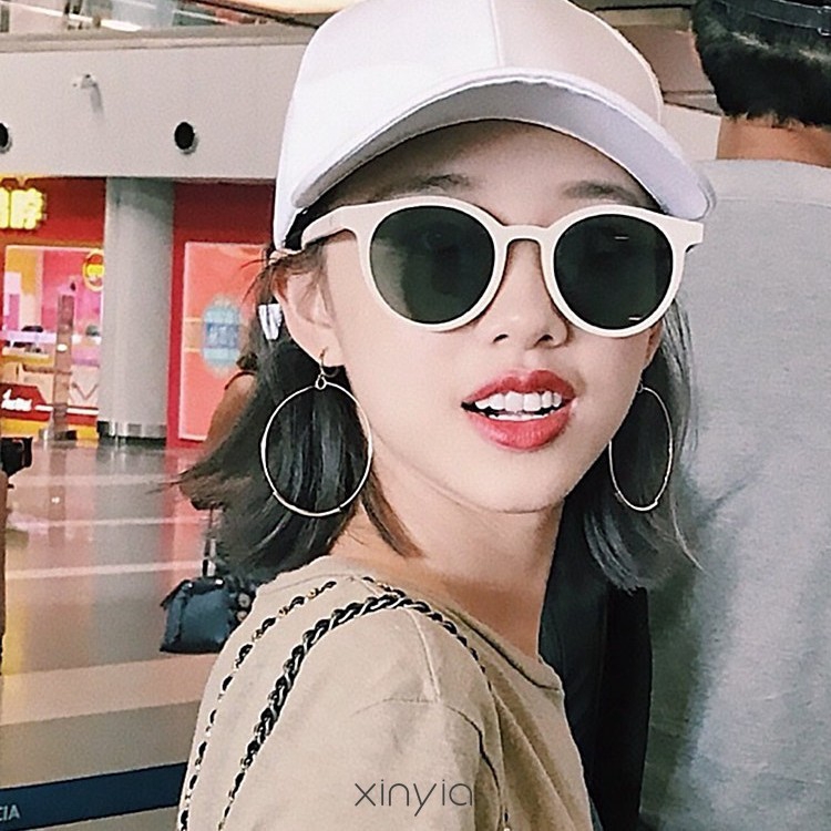 ［Bayar di Tempat］Korean Kacamata Fashion Cod Bulat Mata Kucing Kacamata Hitam Wanita/Pria Sunglasses