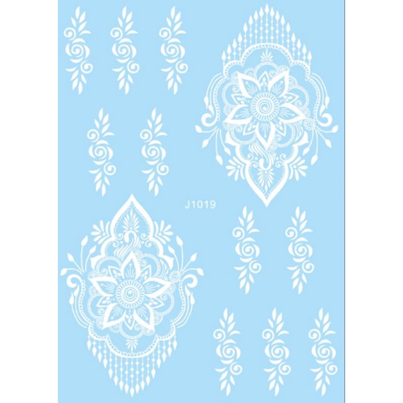 henna instan tattoo henna henna putih premium/sebelah tangan/sepasang/sepasang
