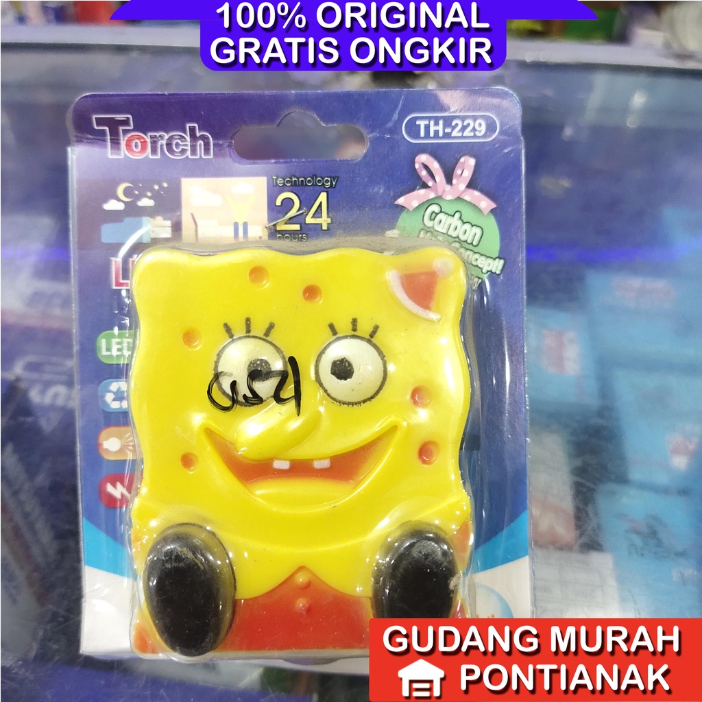 Lampu Tidur karakter Spongebob warna kuning LED