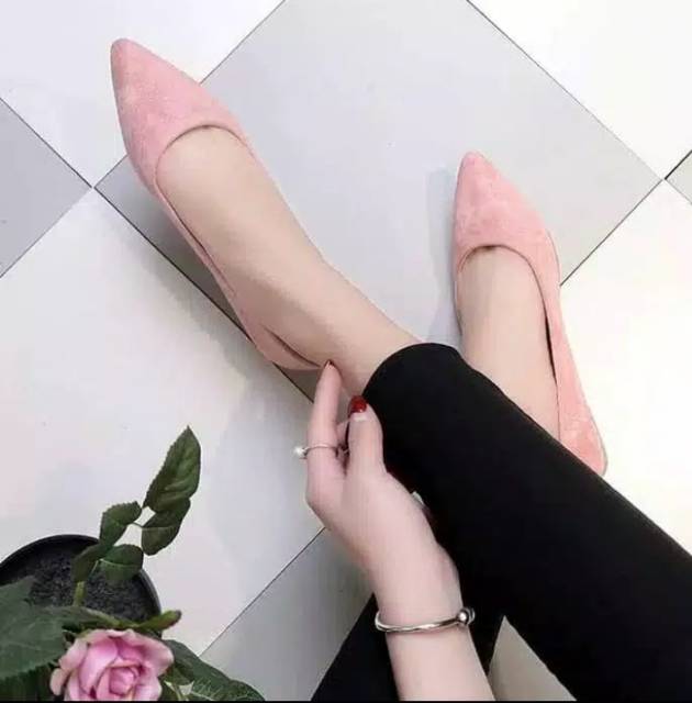 flat shoes suede termurah polos NC 10